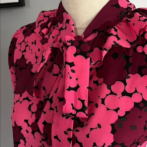 Kate Spade New York Bubble Dot Tie-neck Blouse - Picture 3 of 11